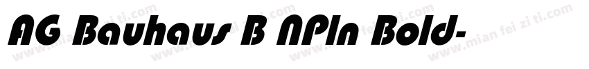 AG Bauhaus B NPln Bold字体转换